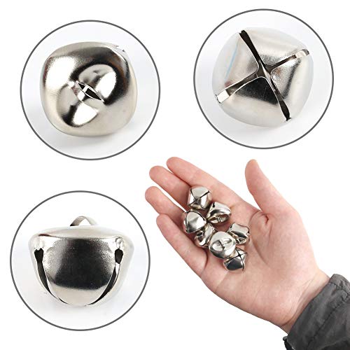 Jingle Bells, 1 Inch Craft Bells Bulk DIY Bells for Christmas Festival Decoration Home Decoration, 240PCS, Silver