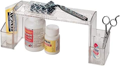 Amazon Com Idesign 43130 Med Plastic High Rise Bathroom Medicine Cabinet Organizer For Vanity Prescriptions Toothbrushes Toothpaste Accessories Cosmetics Toiletries 12 X 3 X 5 25 Clear Home Kitchen