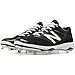 New Balance Men's L4040V3 Cleat Baseball Shoe, Black/Black, 11 D US