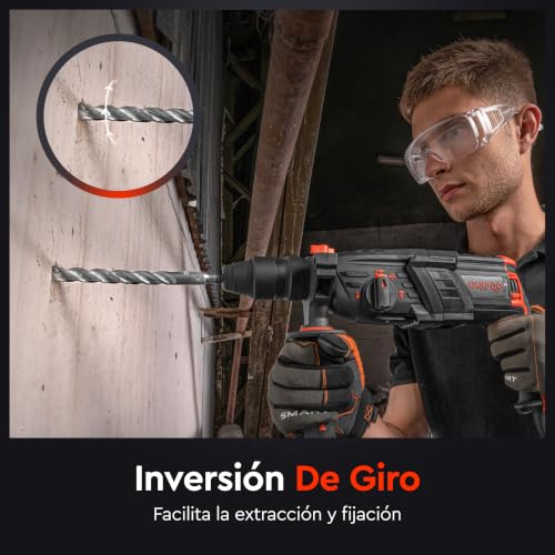 Dnipro-M SDS-Plus 880W Drill Hammer with Quick Change Chuck 2-13 mm, 3 Working Modes, 2.8J, 4850 ipm, 1150 rpm, Drilling up to 26 mm in Concrete, Case RH-100Q