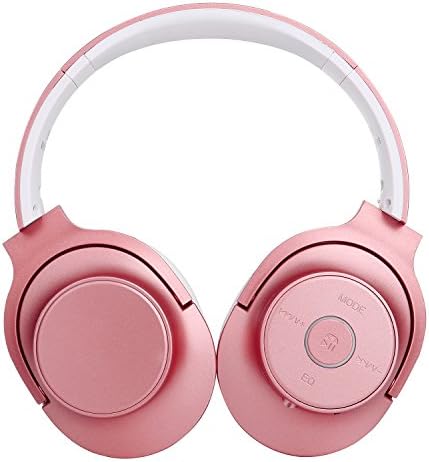 Bluetooth Headphones,22 Hours Playtime for TV Computer Travel Work Training (rose)