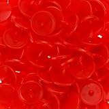 100 Glossy Bright Orangey Red (B1) Round KAM Plastic Resin Snaps Craft Baby Bib Cloth Diaper