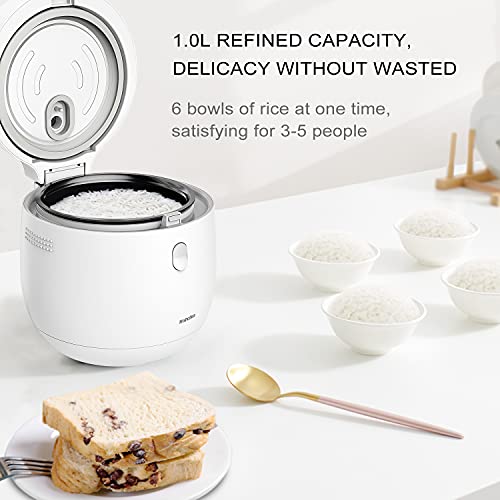 Mishcdea Small Rice Cooker, Nonstick Portable Electric Rice Cooker 4