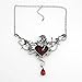 Halloween Fashion Blood Heart Rose Skull Collar Necklace Punk Gothic Jewelry Women Necklace (RED HEART)
