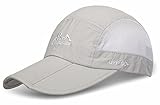 JOSENI Outdoor Quick Dry Sun Hat Folding Portable Unisex UV SPF 50+ Baseball Cap (A-light Grey )
