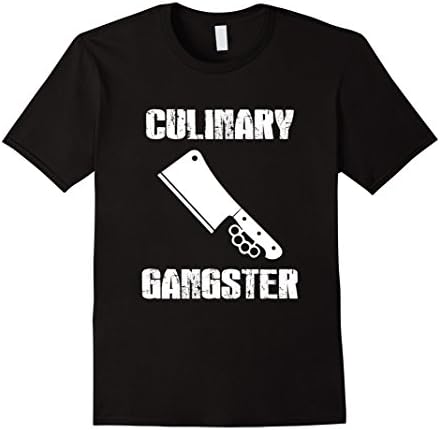 Mens Culinary Gangster Cooking Quality Chef T-Shirt Large Black