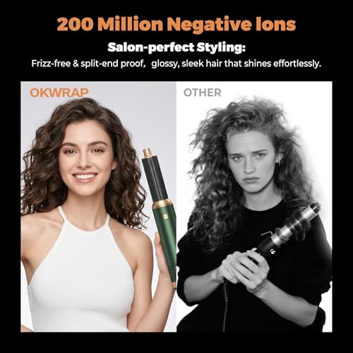 5 in 1 Blow Dryer Brush, Upgrade Hair Dryer Brush Set Negative Ion Air Styler Curling Wrap Air Curler, Hot Air Brush Curling Iron Hair Styling Tools As A Gift for Straight/Curl/Dry/Smooth