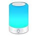 Jushoor Upgraded Wireless Bluetooth Speaker, Stereo Subwoofer with Smart Touch Control, RGB Color Changing LED Night Light Lamp, Perfect for Home Bedside Desk, Outdoor, Travelling.
