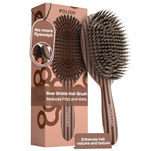 FRAMAR Soft Boar Bristle Hair Brush