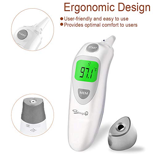 Simplife Baby Forehead and Ear Thermometer for Fever, Infrared Medical Temporal Basal Body Thermometer with Instant Accurate Readings, Suitable for Kids, Toddlers, Infants, Adults ... - Thumbnail 5