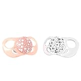 Twistshake 2X Pacifier 0-6m Pastel Peach White
