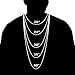 Mens Gold Tone G Stardust Oval Virgin Guadalupe Pendant 4mm 24