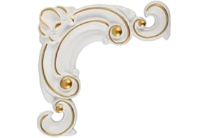 PVC Corner Decor for Floral Door Accent, Retro Cabinet Trim and Vintage Furniture Detail, Decorative Wall Border with Bed Fra