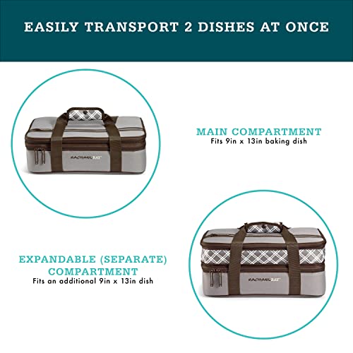 Rachael Ray Expandable Insulated Casserole Carrier with Dish Storage