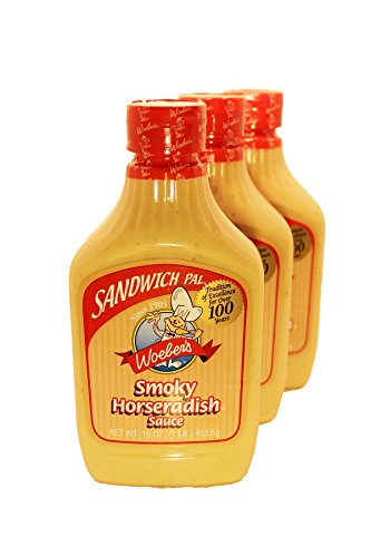 Sandwich Pal Smoky Horseradish Sauce By Woeber 16 Ounce Jars (3 Pack)