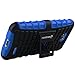 NECALON Fosmon [Rugged] LG Realm Case - HYBO-Ragged Heavy Duty Hybrid Protective Cover with Kickstand (Blue)