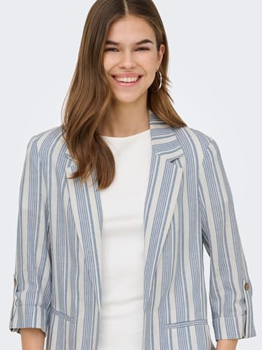 ONLY Onlgoa 3/4 Unline Linen Bl Blazer CC TLR Onlgoa 3/4 Unline Linen Bl Blazer CC TLR Women's (Pack of 1)