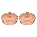 Zap Impex Set of 2, Copper Tableware Serving Bowl Indian Serveware Handi Set, Tureen Copper Stainless Steel Serving Dishes For Serving your favourite Dish with a Traditional Touch (No: 2 (15 cm))