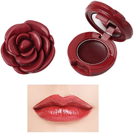 Top Cheer New Cute Rose Flower Shape Moisturizer Waterproof Long Lasting Lips Lipstick Lip Gloss (1#)