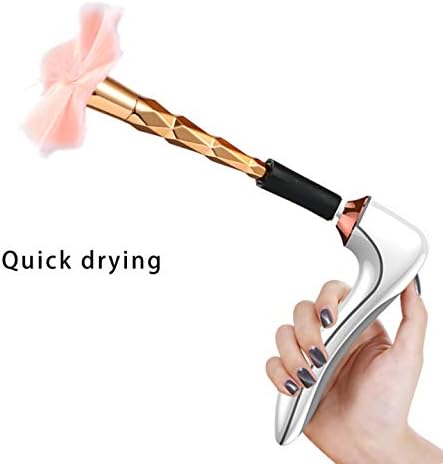 Electric Makeup Brush Cleaner Kit，Emater Portable USB Automatic Brush Dryer Spinner Machine with 6 Sizes Rubber Collar for All Most Makeup Brushes,with 3 Adjustable Speeds , white