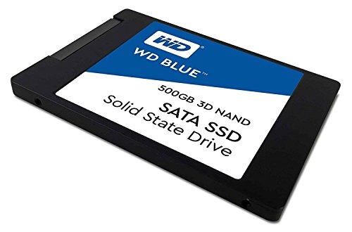 WD Blue SATA SSD 500 GB, 2,5 Zoll (interne SSD, hohe Zuverlässigkeit, Lesevorgänge bis zu 560 MB/s, Schreibvorgänge bis zu 530 MB/s, stoßsicher und WD