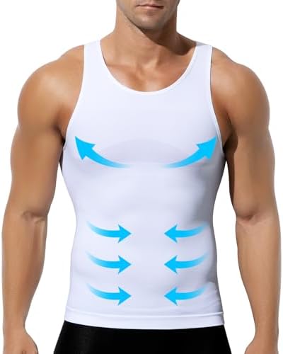 Arjen Kroos Mens Body Shaper Vest Slimming Chest Abdomen Compression ...
