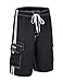Nonwe Men's Beachwear Quick Dry Swim Trunks with Mesh Lining Black 36