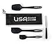 Silicone Spatula Set With Butter Knife By USA Kitchen Elite - Premium Quality - Perfect all Sorts of Cooking Including Mixing, Flipping, Scraping and Baking