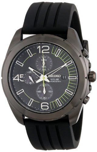 Seiko Men's SSC205 Analog Display Japanese Quartz Black Watch