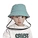 Kids Anti Spitting Protective Hat Face Shield Fisherman Hat Anti Splash Safety Mask Facial Cover Windproof Dustproof Face Protection Anti Drool Saliva Isolation Mask Anti UV Sun Cap