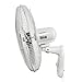 Hurricane Supreme Oscillating Wall Mount Fan w/ 3 Quite Speeds, White, 18
