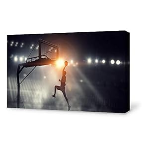 Canvas Wall Art for Living Room, Bedroom Basketball Canvas Prints for Home Decoration Ready to Hang - 12x18 inches