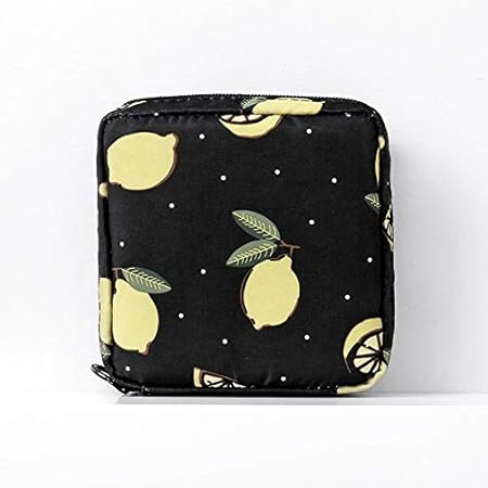 Amazon 大容量サニタリーナプキン収納袋 かわいいとポータブルおばさんタオルバッグ サニタリーナプキン生理バッグ コインパース 三色 ワンサイズ Black バッグ 財布 おもちゃ