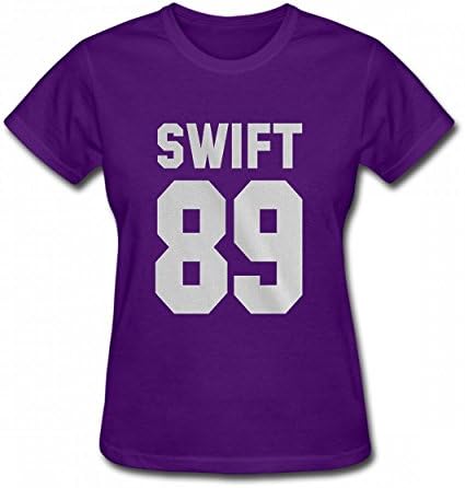 LOJSAQ Swift 89 Tshirt Popular Print T-Shirts Valentine Womens Tee Purple