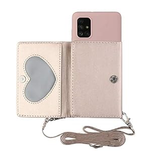 TYWZ Crossbody Case voor Samsung Galaxy A41, Schouderriem Portemonnee PU Lederen Flip Cover met Creditcard Houder Stand…