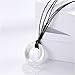 Handmade Brushed Circle Long PU Leather Rope Pendant Necklace for Women