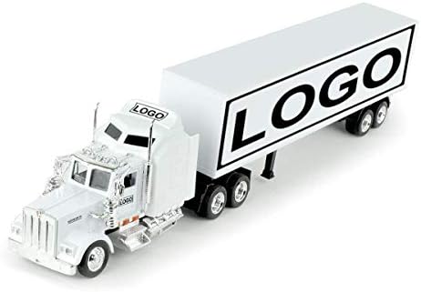 Personalized Truck Gift - Customize These Model Trucks with Your Logo Or Text for Promotion (White-Kenworth W900 White #2)