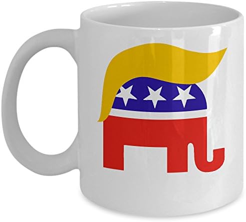 Best Funny Gift - Proud Conservative Republican Elephant Coffee &amp; Teacup 11oz Ceramic Cup - 45th President of the USA Mug