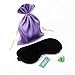 NingJing Super-Soft Natural Silk Sleep Mask With Free Ear Plugs (black)