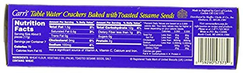 Carr's Table Water Crackers Toasted Sesame, 4-1/4 Ounce (Pack of 4) - Thumbnail 5