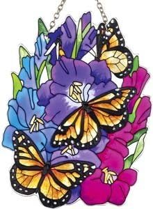 Monarchs and Gladiolas Sun Catcher