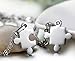 Godyce Puzzle Necklace Friendship - Women Men Stainless Steel Pendant Silver Tone Jewelry