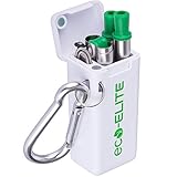 Eco-Elite Reusable Straws with Case | Comes w/Attachable Carabiner and Cleaning Brush | Eco-Friendly Collapsible Stainless Steel Straw | Compact Size | Great for Home | Office or Gift