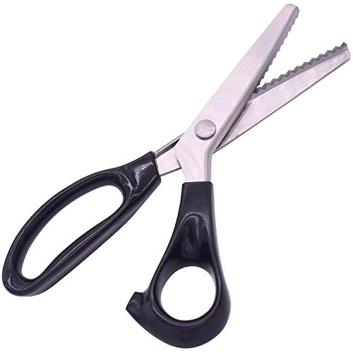 eoocvt 9 inch Professional Pinking Shears Fabric Crafts Zig Zag Cut