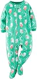 Carters Baby Girls Fleece Pajamas (4T, Green Owl Print)