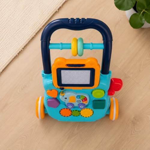 Andador Infantil Educativo Azul com Painel Interativo Musical