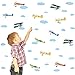 IARTTOP DIY Watercolor Clouds Wall Sticker, Flying Airplane Decal for Kids Room Bedroom Removable Home Wall Art Decor (41pcs)