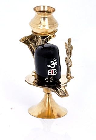 Brass Shiva Ling Lingam Shivling Statue for Hindu Puja