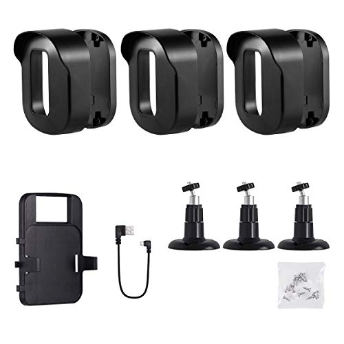 Blink XT2 Camera Wall Mount Bracket, Caremoo 3 Pack Weatherproof Protective Housing/Mount and Blink Sync Module Outlet Mount for Blink XT2/ Blink XT Outdoor/Indoor Smart Security Camera (Black) - Thumbnail 7