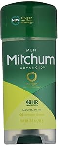 Image of Mitchum Advanced Gel Anti-Perspirant & Deodorant, Mountain Air, 3.4 Ounce (Pack of 4)